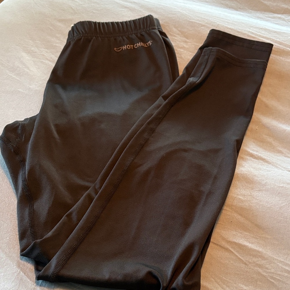 Unisex Hot Chillys Black Base Layer Leggings Size Medium